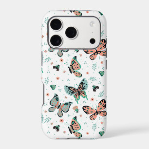 Motif de papillons et de fleurs colorés