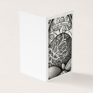 Motif de Pâques monochrome Cartoon avec œufs de Pâ
