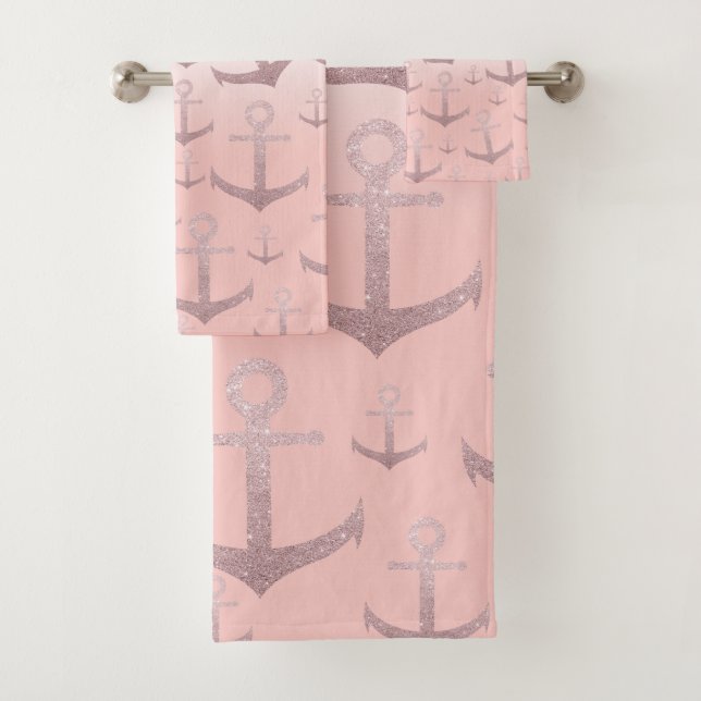 Motif de parties scintillant d'or rose corail naut (En situation)