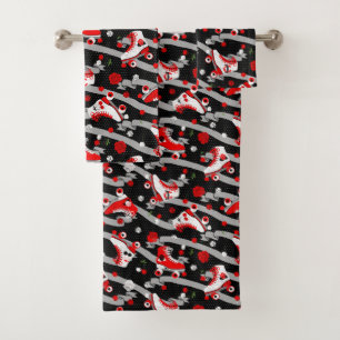 Motif de patinage à roulettes Rockabilly