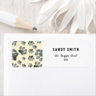 Motif de pattes pour chien aquarelle