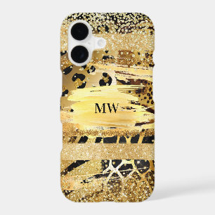 Motif de peau d'animal de safari scintillant paill