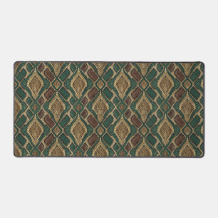 Motif de peau de serpent vert et or - Impression a