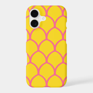 Motif de pinède tropical en rose et jaune