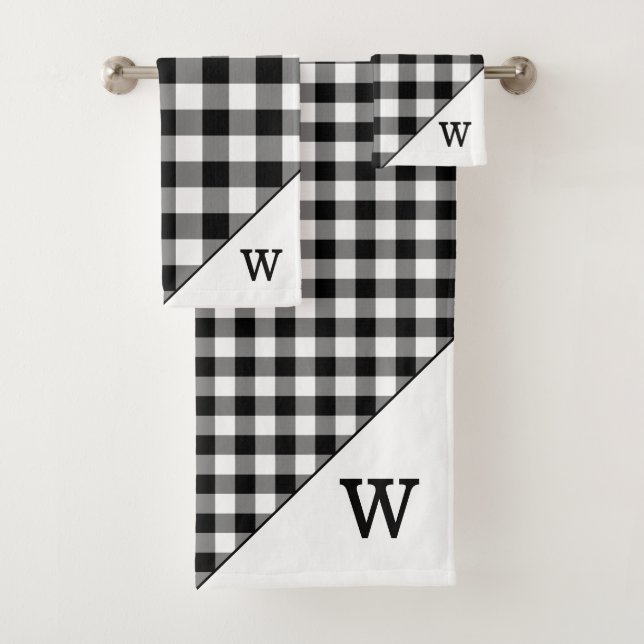 Motif de plongée monogramme noir blanc de buffle (En situation)