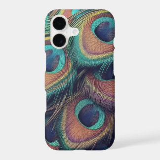 Motif de plumes de paon colorées vintage