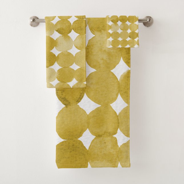 Motif de points jaune aquarelle tendance (En situation)