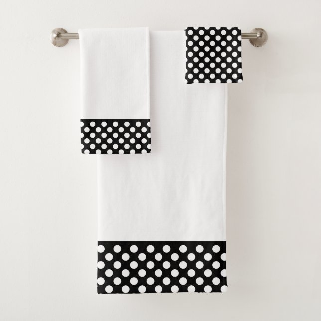 Motif de points Polka noir et blanc (En situation)
