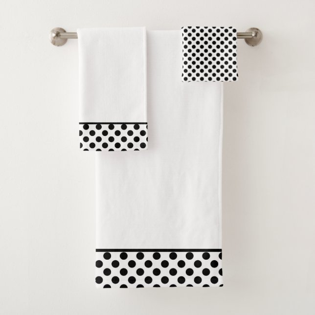 Motif de points Polka noir et blanc (En situation)
