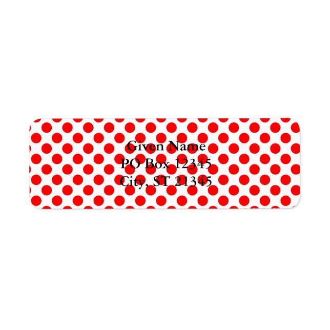 Motif de points Polka Rouge (Devant)