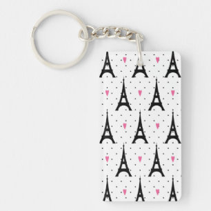 Motif de pois et de coeurs de Tour Eiffel