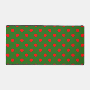 Motif de pois rouges sur fond vert