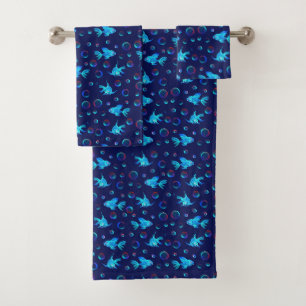 motif de poisson bleu