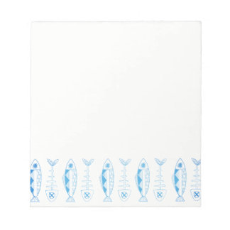 Motif de poisson - diverses couleurs Bloc-notes