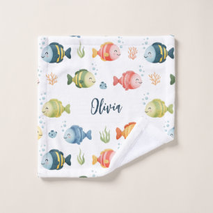 Motif de poissons tropicaux colorés mignons