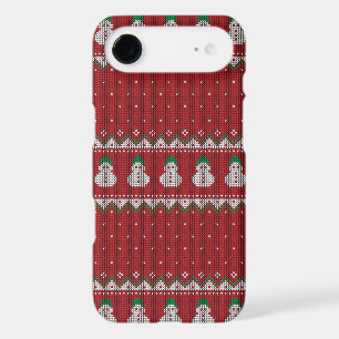 Motif de pomme tricotée de Noël rouge   Vacances d