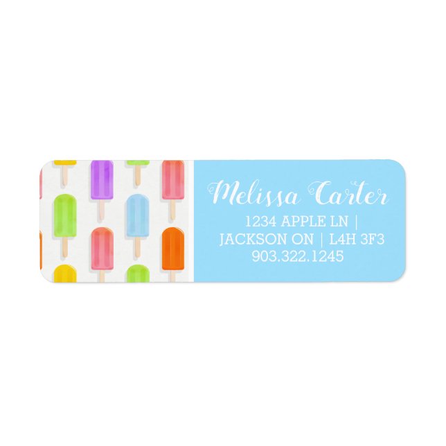 Motif de Popsicles arc-en-ciel d'été (Devant)