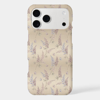 Motif de prairie au lupin et au papillon au pastel