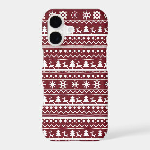 Motif de pull de Noël classique rouge pour les fêt