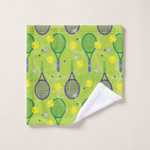 💚 💜 motif de raquette de tennis vert et violet
