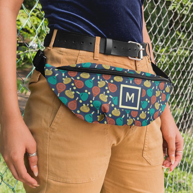 Motif de raquettes Padel avec initial (Créateur téléchargé)