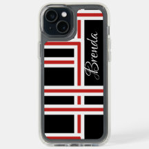 Motif de rectangle rouge et blanc à verrouillage e