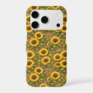 Motif de répétition sans couture de tournesol enso