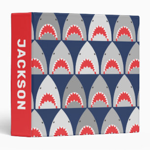 Motif de requin amusant 3 anneau Classeur