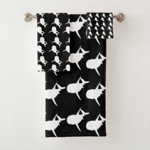 Motif de requin-baleine noire et blanche Ombre