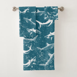 Motif de requins bleus en détresse