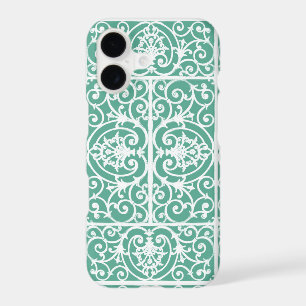 Motif de rinceaux vert menthe