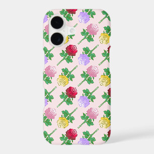 Motif de rose coloré