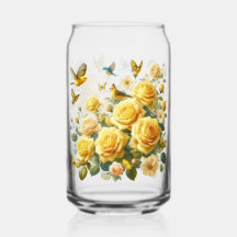 Motif de roses jaunes