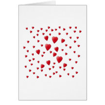 Motif de rouge et blanc des coeurs d'amour