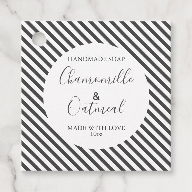 Motif de savon personnalisable Étiquette moderne (Devant)