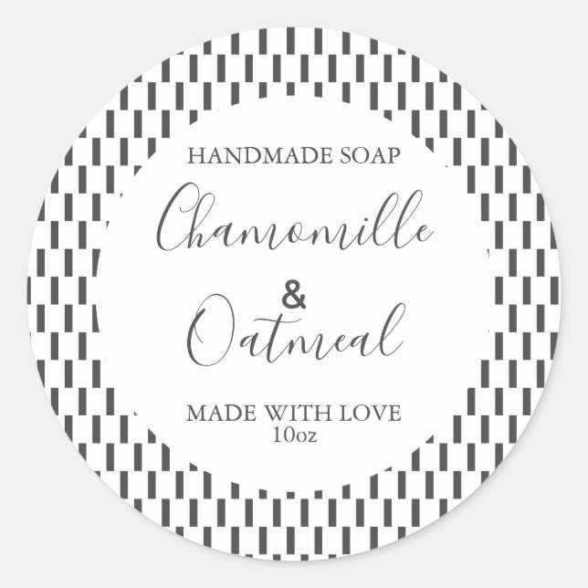Motif de savon personnalisable Étiquette moderne (Devant)
