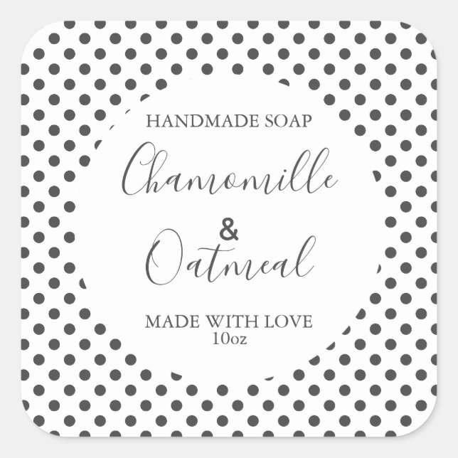 Motif de savon personnalisable Étiquette moderne (Devant)
