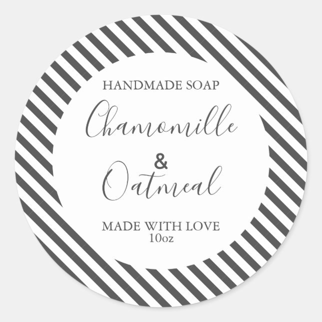 Motif de savon personnalisable Étiquette moderne (Devant)