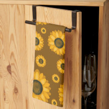 Motif de serviettes de tournesol rustique