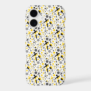 Motif de silhouette de football jaune noir mignon