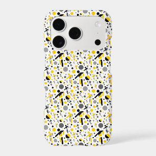 Motif de silhouette de football jaune noir mignon
