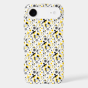 Motif de silhouette de football jaune noir mignon