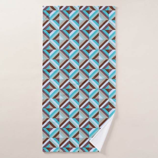 Motif de surface composée bleu et Brown (Serviette de bain)