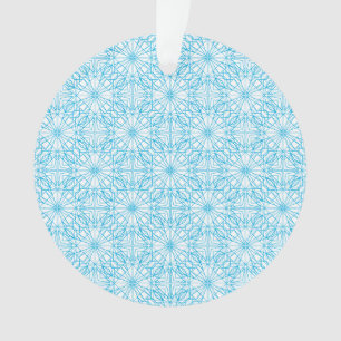 Motif de symétrie géométrique bleu clair