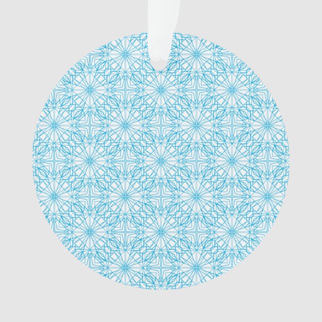 Motif de symétrie géométrique bleu clair (devant)