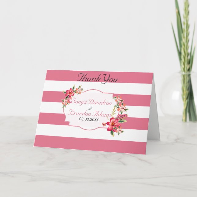 Motif De Tailles Blanches Et Roses - Merci (Devant)