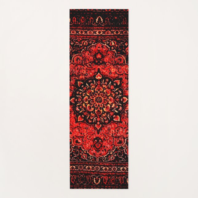 Motif de tapis persan en champ teinté rose (Devant)