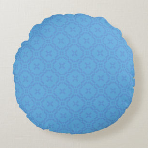 Motif de tapisserie galloise, Coussin rond bleu ch