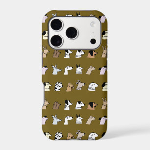 Motif de tête de chiens mignons