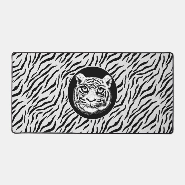 Motif de tigre blanc sauvage moderne (Recto)